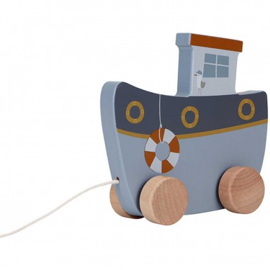 Jouet à tirer Bateau Sailors Bay - Little Dutch