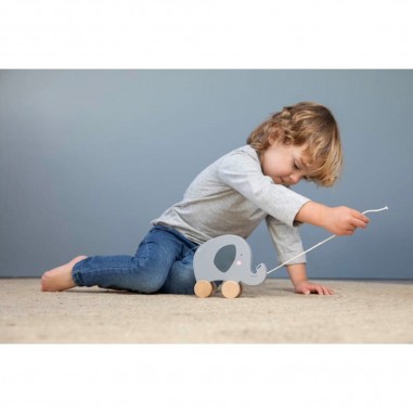 Jouet à tirer éléphant - Little Dutch