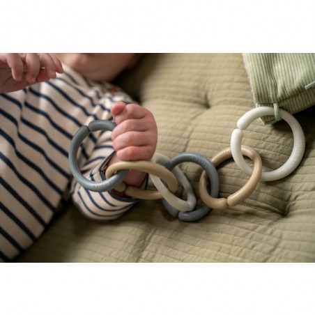 Anneau Attache-jouet Little Loops Blue - Little Dutch