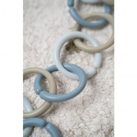 Anneau Attache-jouet Little Loops Blue - Little Dutch
