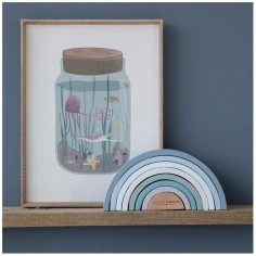 Poster A3 Mini Ocean Jar - recto verso - Little Dutch