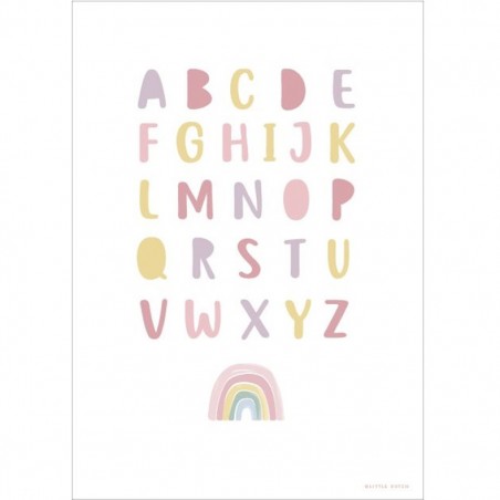 Poster Arc-ciel & Alphabet rose - Little Dutch