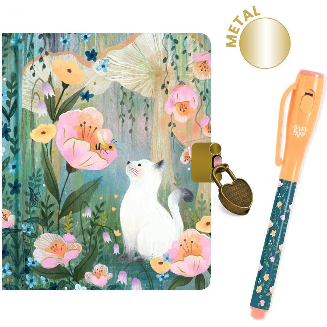 Lovely Paper By Djeco Petit carnet secret avec feutre magique Kendra