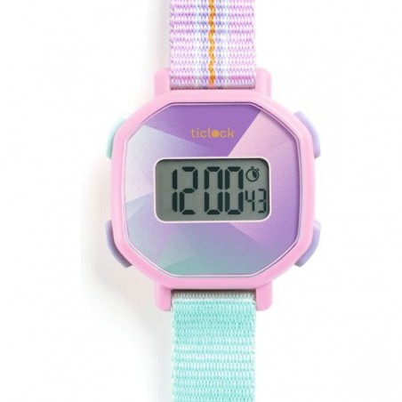 Montre Digitale Purple prisma - Djeco - Un jeu Djeco - Ticlock By Djeco