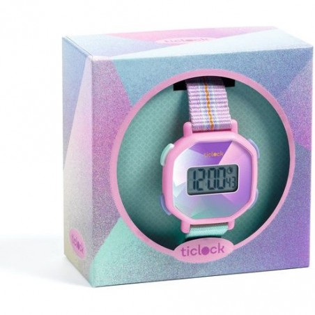 Montre Digitale Purple prisma - Djeco - Un jeu Djeco - Ticlock By Djeco