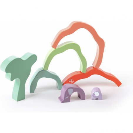 Blocs à empiler Safari Eléphant - Hape - Hape Toys