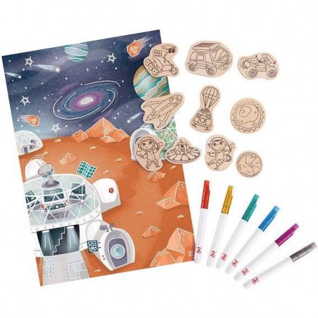 Aimants de l'espace à colorier - Hape - Hape Toys