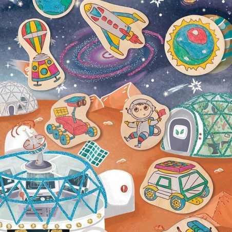 Aimants de l'espace à colorier - Hape - Hape Toys