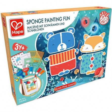 Coffret artistique: peintures à l'éponge - Hape - Hape Toys