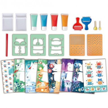 Coffret artistique: peintures à l'éponge - Hape - Hape Toys