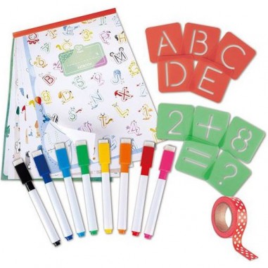 Coffret artistique Alphabet et chiffre à tracer - Hape - Hape Toys