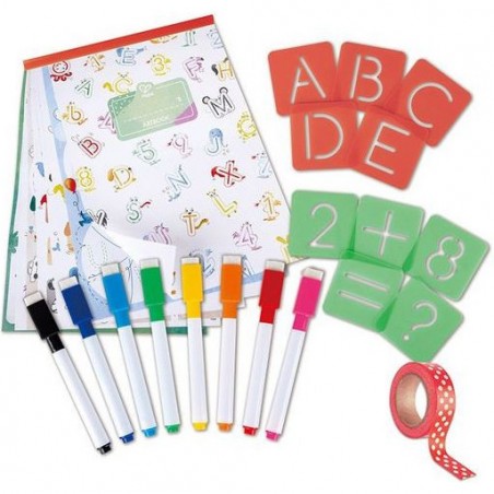 Coffret artistique Alphabet et chiffre à tracer - Hape - Hape Toys