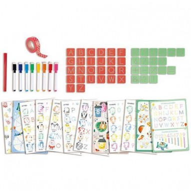 Coffret artistique Alphabet et chiffre à tracer - Hape - Hape Toys