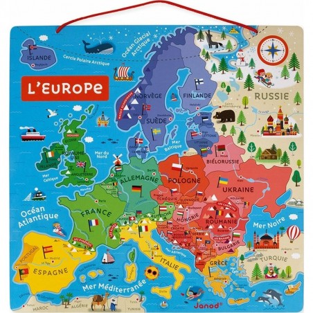 Carte d'europe magnétique - Janod
