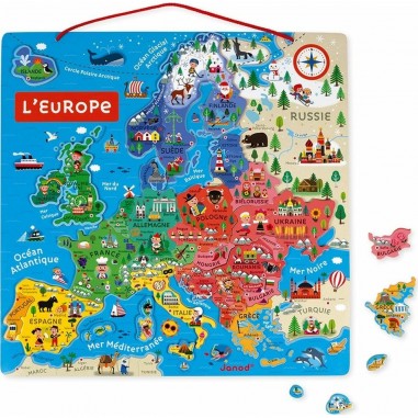 Carte d'europe magnétique - Janod