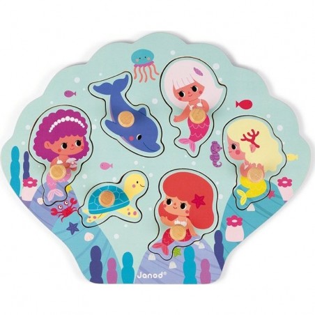 Puzzle bois Happy Mermaids - Janod