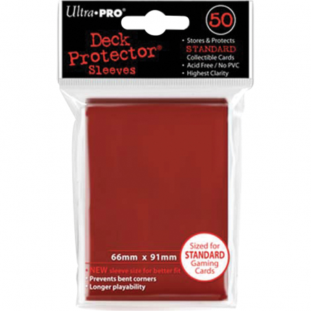 Ultra Pro : 50 sleeves Standard Rouge - Ultra Pro - Ultra.pro