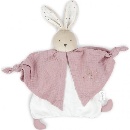 Doudou coton bio lapin rose - Kaloo
