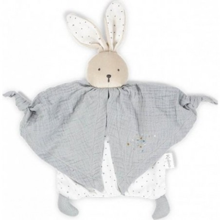 Doudou coton bio lapin gris - Kaloo