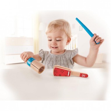 Duo de Percussion en bois instrument de musique de Hape - Hape Toys