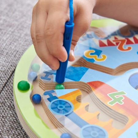 Jeu Magnétique - Le Petit Train de Billes - Jeux de société Enfants - Haba