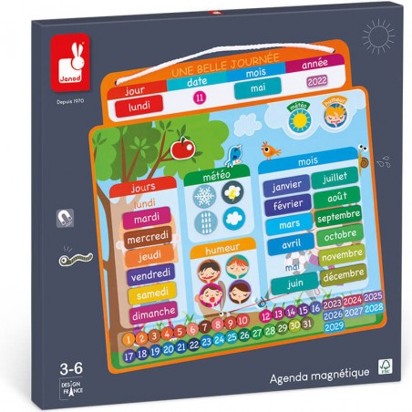 Agenda Calendrier Magnétique Janod - Une Belle Journée