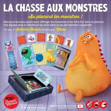 La chasse aux Monstres - Un jeu coopératif de mémoire pour enfants - Le Scorpion Masqué