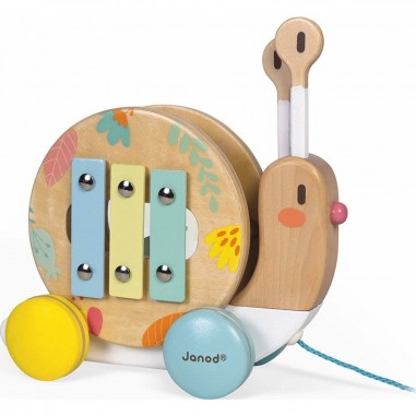 Escargot en bois à tirer Janod