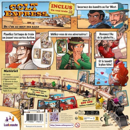 Colt Express - Jeu de société intéractif - Stratégie - Asmodee - Ludonaute