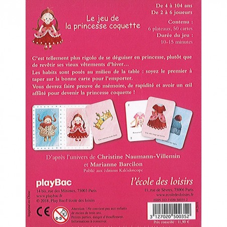 La Princesse Coquette - Jeu de société - L'école Des Loisirs