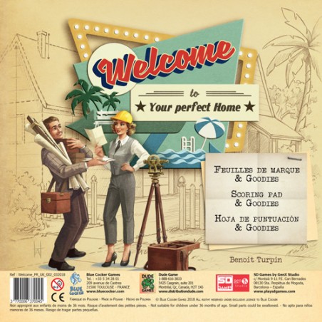 Welcome - Feuilles de Marques & Goodies - Jeux de société - Blue Cocker