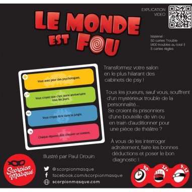 Le Monde est Fou - Jeu de société - Scorpion Masqué - Le Scorpion Masqué