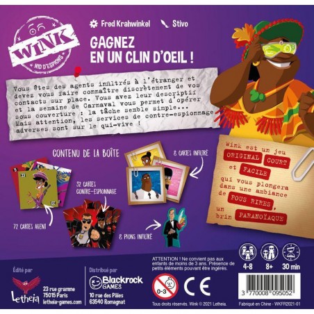 Wink - Nid d'Espions - Jeux d'histoire - Letheia