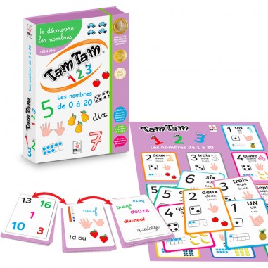 Tam Tam Coffret 1 2 3 je découvre les nombres - Jeu éducatif - Ab Ludis Editions