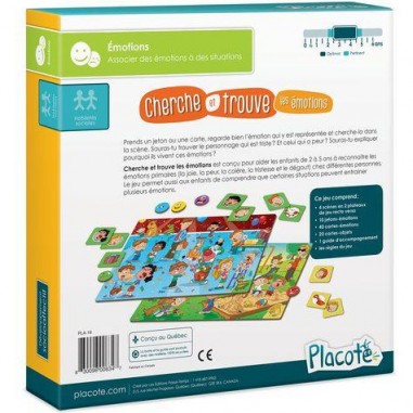 Cherche et Trouve - Les émotions - Premiers Jeux Boutique - Placote