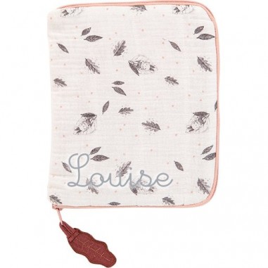 Protège carnet de santé crème Moulin Roty Après la pluie