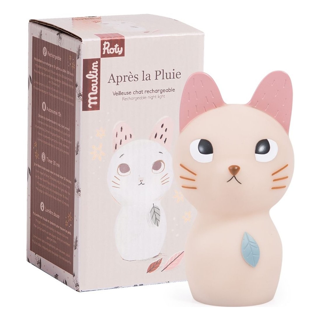 Veilleuse chat USB Moulin Roty