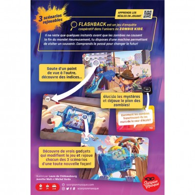 Flashback Zombie Kidz - Jeu d'enquête coopératif dès 7 ans - Le Scorpion Masqué