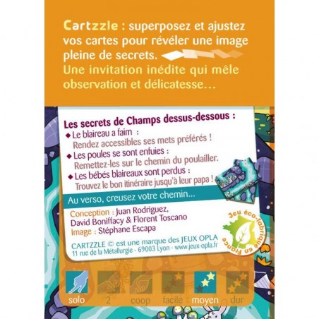 Cartzzle Labyrinthe - Champ Dessus-Dessous - Jeu de Cartes et Puzzle - Jeux Opla