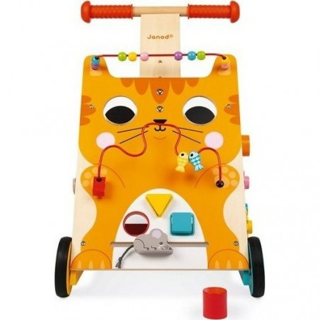 Chariot Multi activités Chat en bois - Janod