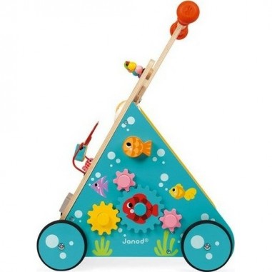 Chariot Multi activités Chat en bois - Janod