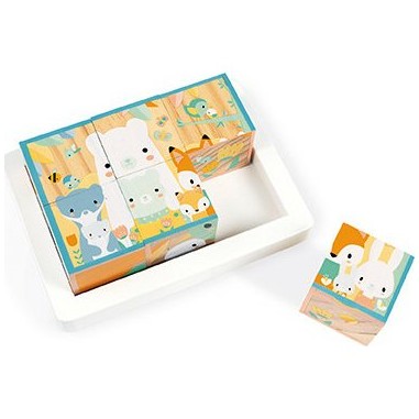 Coffret 6 Cubes en bois "Pure"