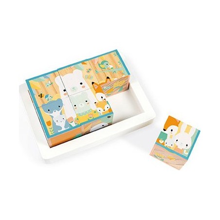 Coffret 6 Cubes en bois "Pure"