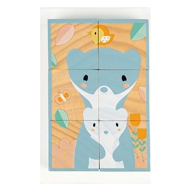 Coffret 6 Cubes en bois "Pure"