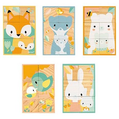 Coffret 6 Cubes en bois "Pure"