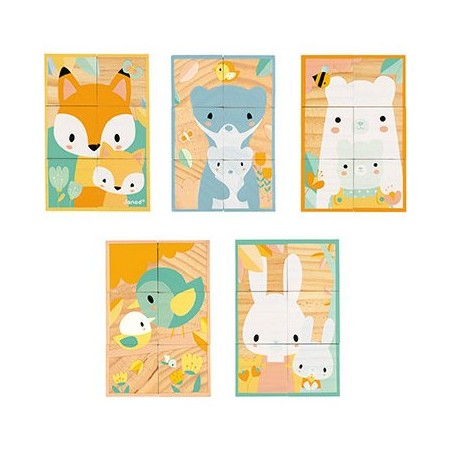 Coffret 6 Cubes en bois "Pure"