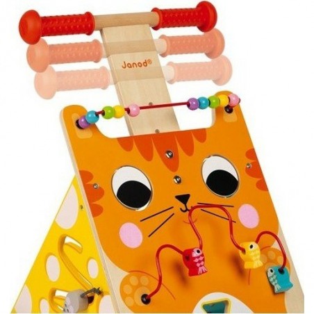 Chariot Multi activités Chat en bois - Janod