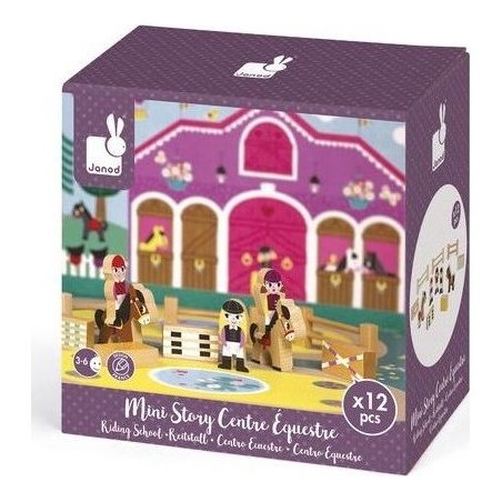 Figurines en bois Mini Story Centre Equestre