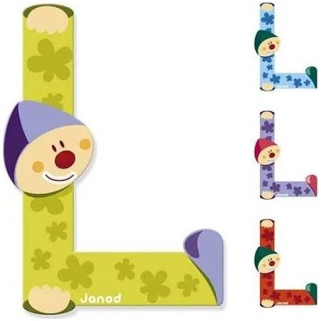 Lettre en bois Janod Clown L