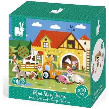 Figurines en bois Ferme Mini Story Janod